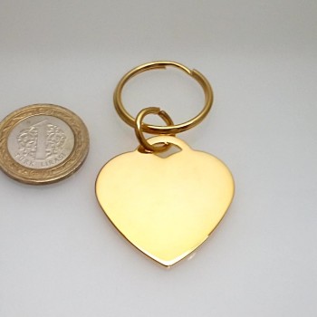 Altın Kaplama Tiffany Kalp Model İsim Künyesi